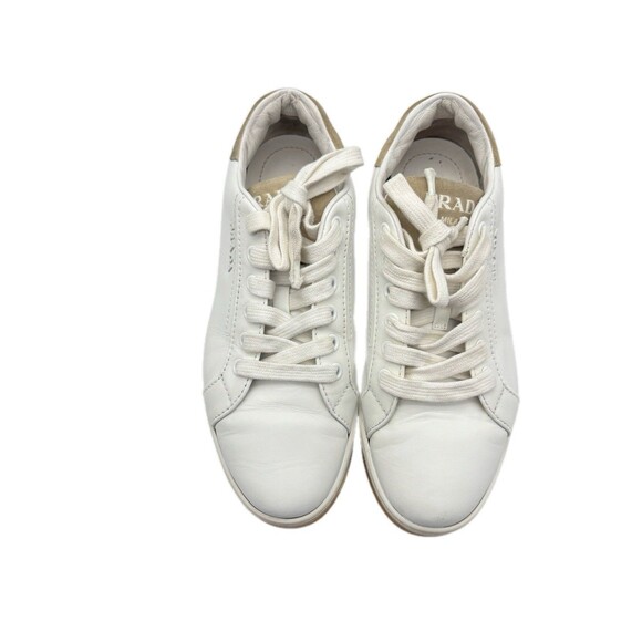 LUXURY PRADA DOWNTOWN SNEAKERS SHOES  BEIGE SUEDE Size 36 main image 6